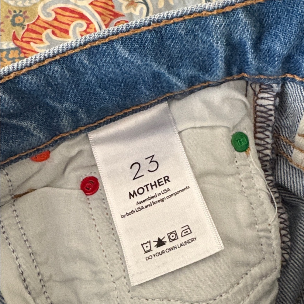 MOTHER SNACKS SLICED MAXI DENIM SKIRT- size 23 NWT - Picture 9 of 9